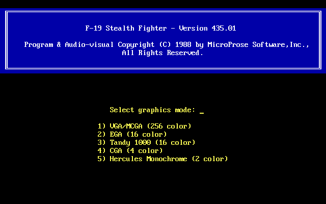 Microprose F-19 Stealth Fighter