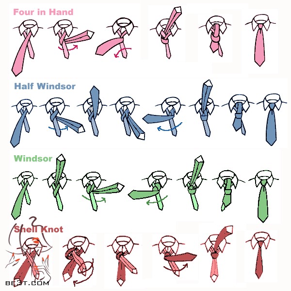 как завязывать галстук